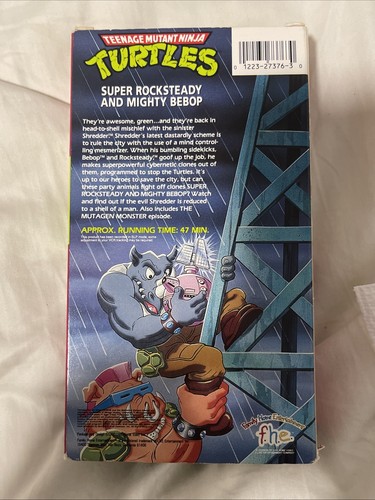 Tmnt Fhe Super Rock Steady And Mighty Bebop VHS - Picture 3 of 4