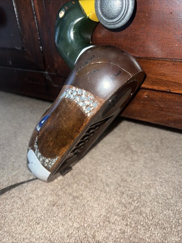 Vintage Wooden Mullard Duck Decoy corded Telephone By TeleMania One Piece Single - Picture 3 of 9
