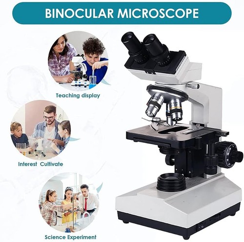 Microscopio Binocular Compuesto 2918 - Equipo de Laboratorio de Alto Aumento - Imagen 3 de 7