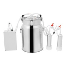 Electric Cow Milking Machine, 10L Pulsation Vacuum Pump Milker Portable Milking