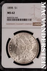 1898 Morgan Dollar-NGC MS 62 Brilliant Uncirculated #SLM660