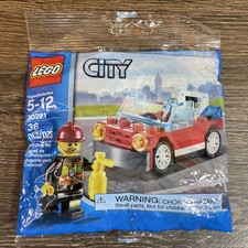 LEGO 30221 City Fire Car & Fire Fighter Minifig Factory Sealed Retired Unpunched