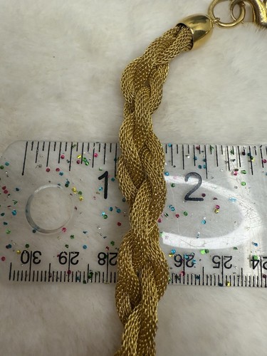 Vintage Anne Klein Gold Mesh Gild Tone 16” Necklace - Picture 6 of 6
