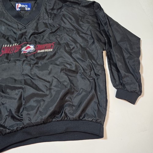 Vintage Pro Player Colorado Avalanche NHL Pullover Windbreaker Mens L - Picture 4 of 12