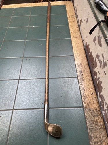 Hickory Golfschläger Messingkopf (neues Metall) Bussey Patent Hosel Bahn Eisen um 1890 - Bild 4 von 18