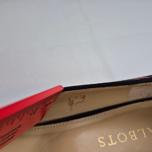 Talbots Edison Damen-Flats mit Schleife 9 kariert rot grün schwarz Schottenmuster Urlaubsschuhe - Bild 4 von 19