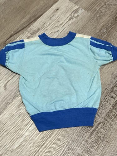 Vintage Garfield Jim Davis Shirt Football Kids Blue White 70s Tee 1978 RARE - Picture 5 of 5
