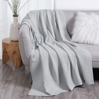 Waffle Bed Blanket, 50% Viscose Derived from Bamboo and 50% Cotton Blend, Lig...
