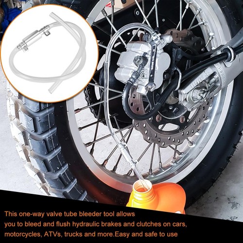 Manguera de purga de frenos de 2 piezas, kit de herramientas de purga de tubo de válvula de retención unidireccional para motocicleta - Imagen 2 de 6