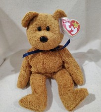 Fuzz the Bear TY Beanie Baby: 5th Generation Vintage Ty Beanie Baby Retired 