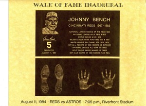 1984-Walk-of-Fame-Inaugural-Certificate-Johnny-Bench-Cincinnati-Reds