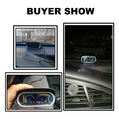 2 In 1 Car Water Temp Temperature Gauge Digital LCD Voltmeter Alarm W Sensor,1/8 - Bild 7 von 7