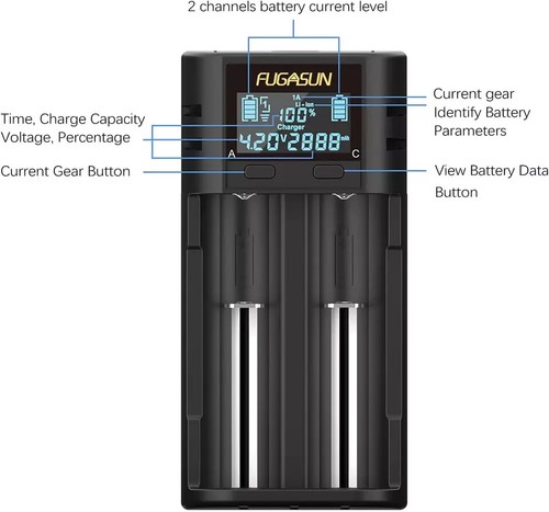 Charger Intelligent LCD 18650 21750 21700 18650 Smart Display Battery Charger - Picture 10 of 14