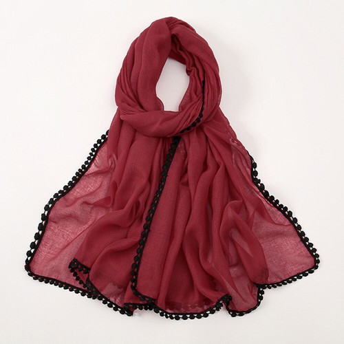 Mujeres Musulmanas Hijab Bufanda Simple Bufandas Challes Envuelve Suave Pañuelo - Imagen 22 de 26