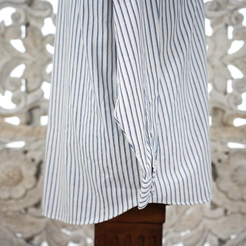 Camisa Abuelo Irlandés Herencia Civil Nueva con Etiquetas L Azul Rayas Algodón Tradicional - Imagen 8 de 14