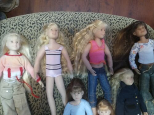 8 ONLY HEARTS CLUB DOLLS BENDABLE LONG HAIR 2004 Made/China Girl  - Picture 2 of 6