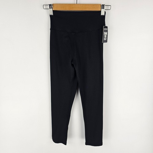 Muscle Nation 3/4 Tights Womens S Black Scrunch Bum Elastic Waist Activewear NWT