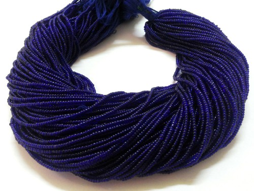 10 hilos de perlas azules Chid Rondelle lisas 2-2,5 mm perlas Chid cuentas sueltas 12" pulgadas - Imagen 10 de 10