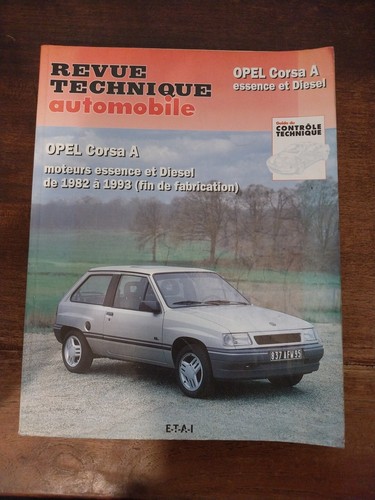 Revue technique OPEL CORSA A 1.0 1.3 1.3 1.5 1.6 D TD sr tr ls gl gls gt gsi s - Picture 1 of 14