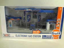 Motor Max GULF Racing Electronic Gas Station New in box 