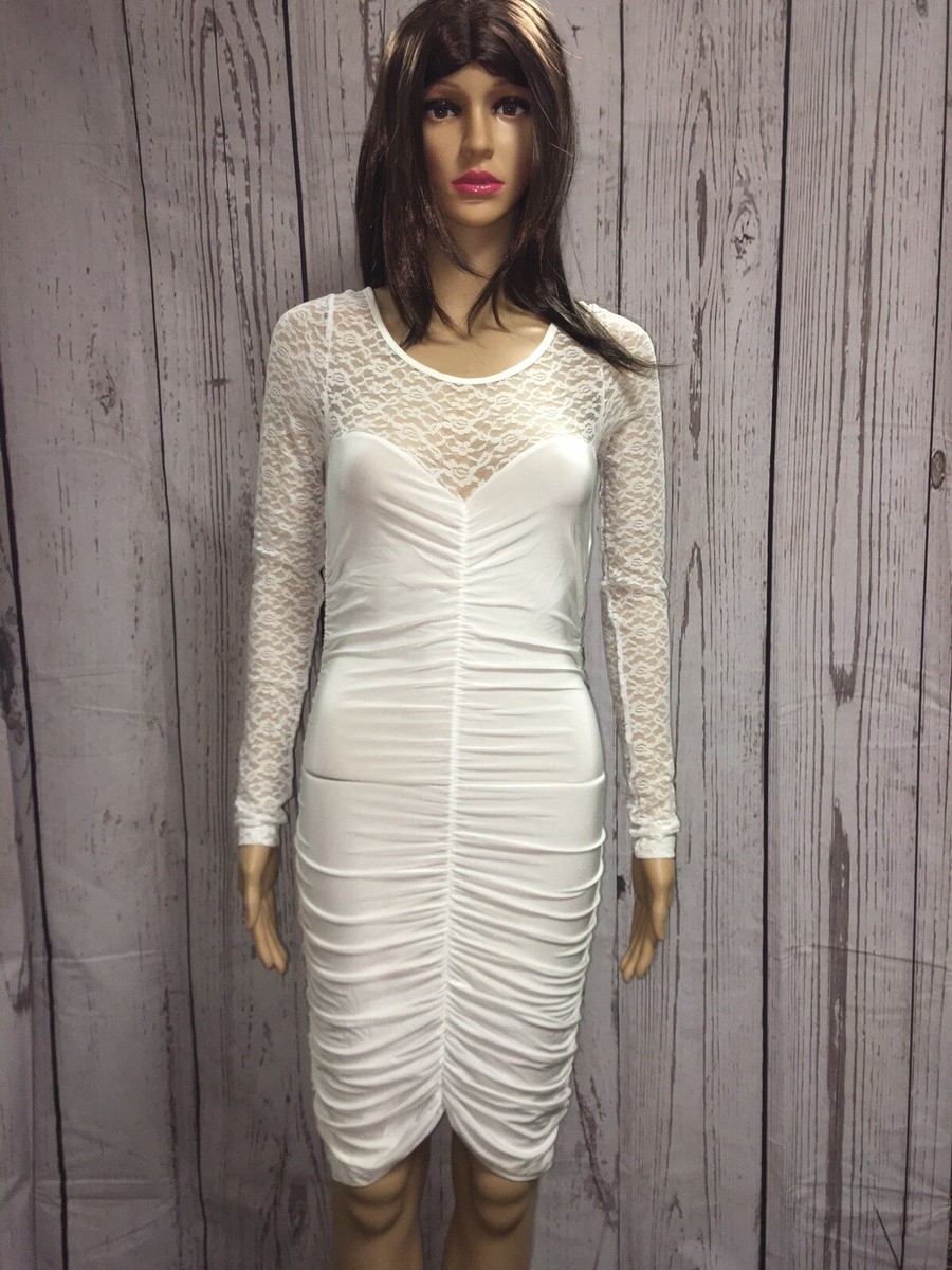 Fany D usa Women's white bodycon dress with lace size options | eBay