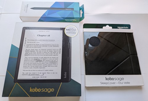 * LAST ITEM * Kobo Sage eReader Bundle Ultimate Reading Package! Kobo Sage 8” HD