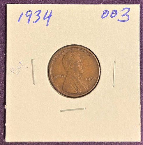 1934-P Wheat Penny Head Penny - Circulated - Coin #003 - Bild 1 von 2