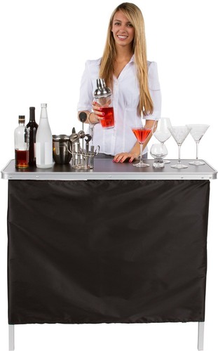 Mini Bar Portable Folding Table Home Cocktail Party Stand Drink Patio Tailgate - Picture 3 of 5