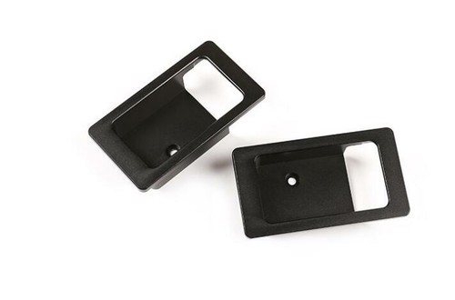 2pcs For Land Rover Defender 90 2004-18 Black Alloy Inner Door Handle Bowl Cover - Picture 3 of 6