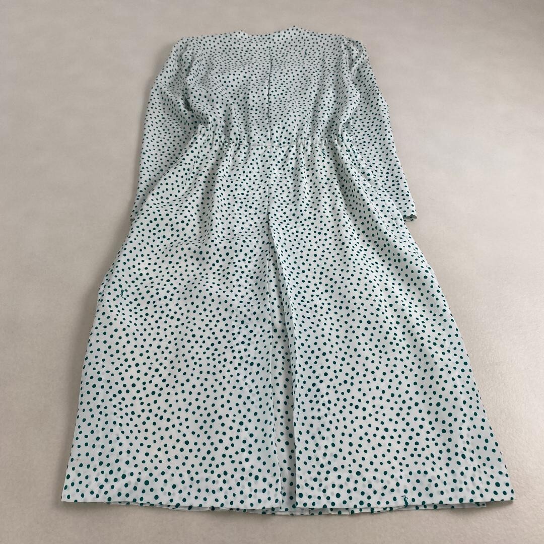 w1993 Abito Yves Saint Laurent Lunghezza lunga motivo a pois dettaglio logo 