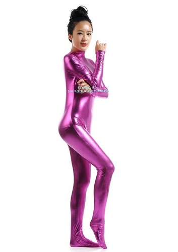 Sexy 16 Color Shiny Metallic Women Jumpsuits Bodysuit Catsuit Yoga Costumes F869 - 第 30/58 張圖片