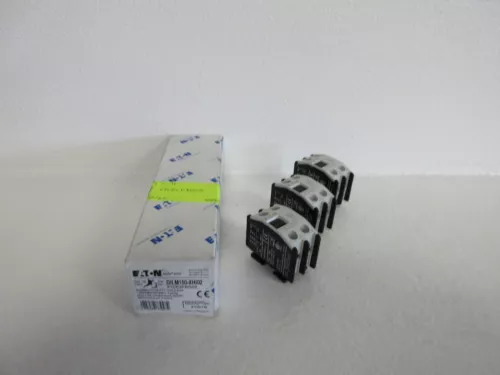 BOX OF 3 EATON DILM150-XHI02 NEW XTCEXFBG02 AUXILIARY CONTACTS DILM150XHI02