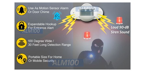 Pack Of 2 Wireless Portable Motion Sensor Alarms - Picture 10 of 11