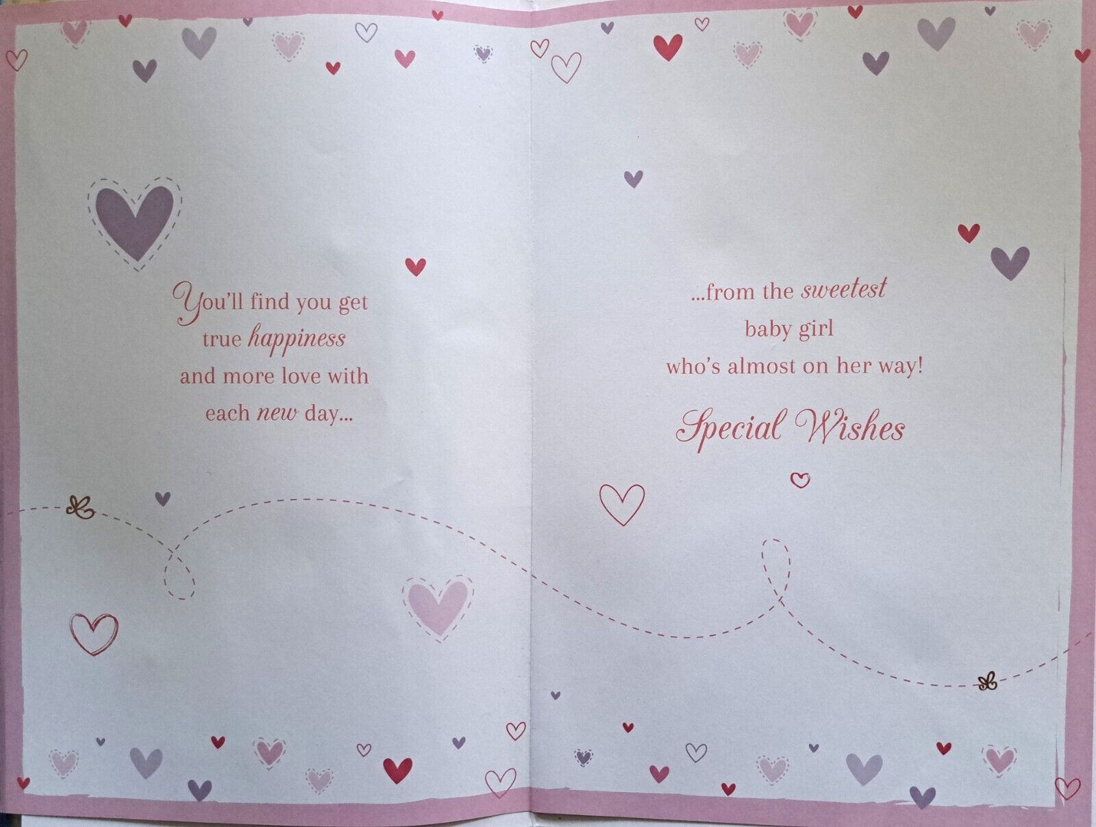 You're Leaving To Have Your Baby Girl. Medium Card 15x25cm (6x9inches) - Picture 2 of 2