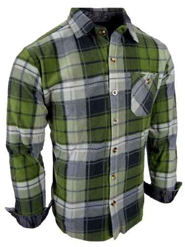 Flanell Karo Hemd Herren weich flauschig Fleece warm Stretch braun ohne Biesen ohne Futter - Bild 4 von 14