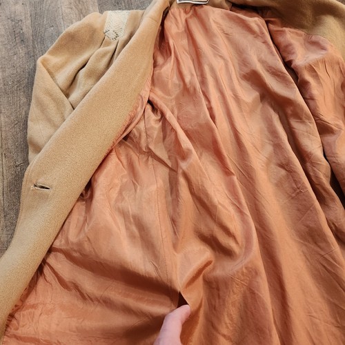 Mansfield Wool Cashmere Coat Womens UK 10 EUR 36 US 8 Made In England Tan Beige - Picture 13 of 18
