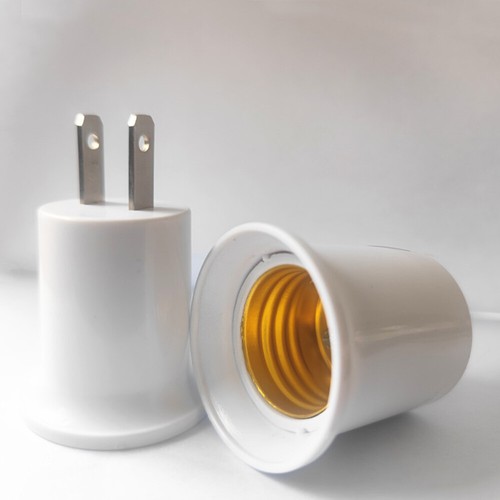 4Pcs Light Socket to Plug Adapter Bulb Outlet Adapter Plug-in Light E26 E27 - Picture 12 of 13