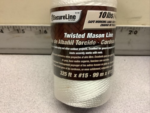 2-Pack SecureLine 325’ x #15 Twisted Mason Line, White 10lb Working Load - Picture 3 of 5