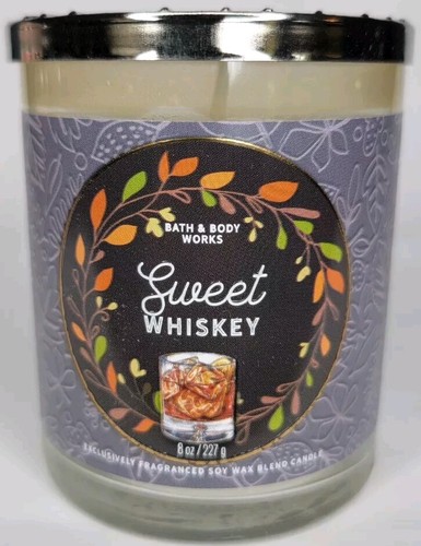 2 BATH & BODY WORKS SWEET WHISKEY 1 WICK 8 OZ CANDLE - Picture 2 of 7