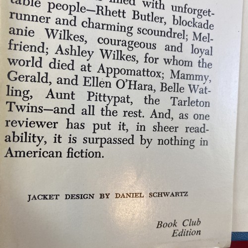 Vintage Gone with The Wind 1936 Book, Book Club Edition Hardcover W/ Dust Jacket - Picture 6 of 6
