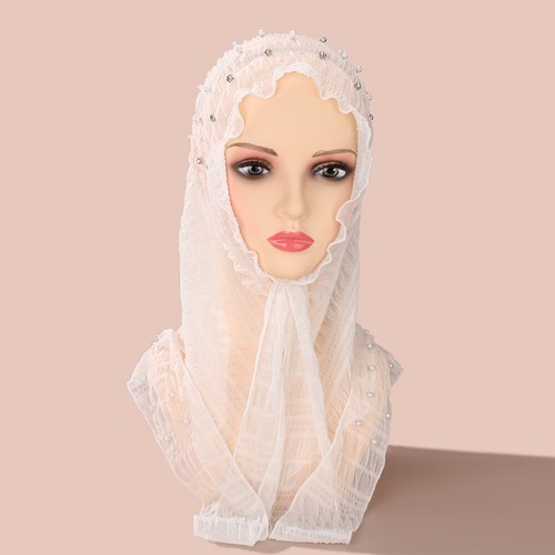 Muslim Women Hijab Instant Prayer Scarf Turban Pull On Shawl Headscarf Cover New - Foto 15 di 19