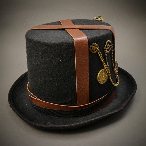 For Men & Women Steampunk Top Hat Victorian Costume Party Prom Top Hat Goggles - Picture 9 of 94