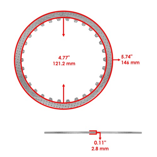 Kit de juntas de resorte de placas de acero de fricción de embrague para Kawasaki ER-6N ER650 2006-08 - Imagen 4 de 6