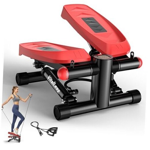 Steppers for Exercise at Home with Resistance Bands Air-Powered Mini Steppers