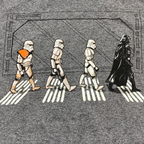 Star Wars Mens Transformation Tshirt Gray Size M Cotton Stretch Skywalker Evolve - Picture 3 of 10