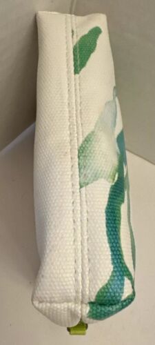 La Mer Zip Green Seagrass Coral Underwater Cosmetic Bag Pouch 4”x6”x1.5” Lined - Picture 7 of 7