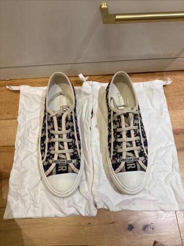 Dior Walk And Dior Deep Blue Sneakers 40.5 $1050 Retail - Picture 3 of 11