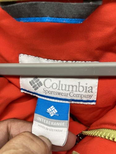 Columbia Interchange Jacket Men Large Red Full Zip Soft Shell Ski Wear No Hood - Picture 4 of 15