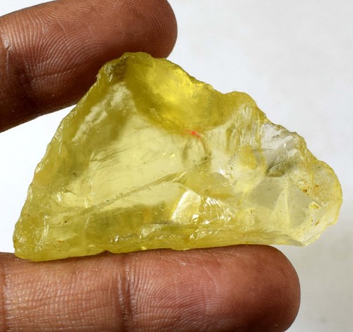 Natural Brazilian Lemon Topaz 83.50 Ct Gemstone Rough Specimen Certified E12356 - Picture 7 of 7