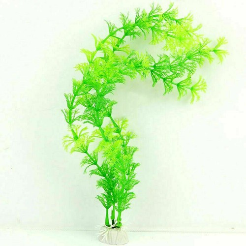 Aquarium Fish Tank Accessories Decor Green Grass Artificial Plas ⭐ G8L3 дψ C6L6